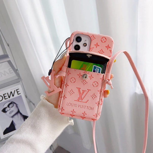 Looopix High End Louis Vuitton iPhone Pocket Cases With Straps