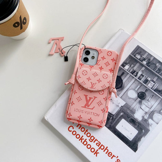 Looopix High End Louis Vuitton iPhone Pocket Cases With Straps