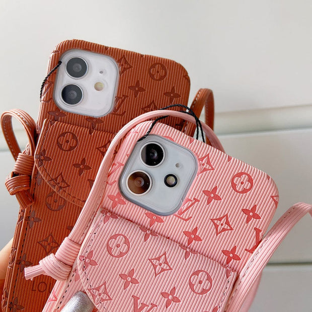 Looopix High End Louis Vuitton iPhone Pocket Cases With Straps
