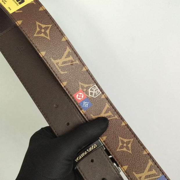 Looopix High Fashion Leather Louis Vuitton Belt for men