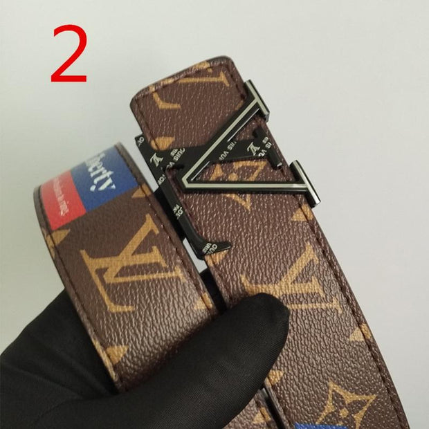 Looopix High Fashion Leather Louis Vuitton Belt for men