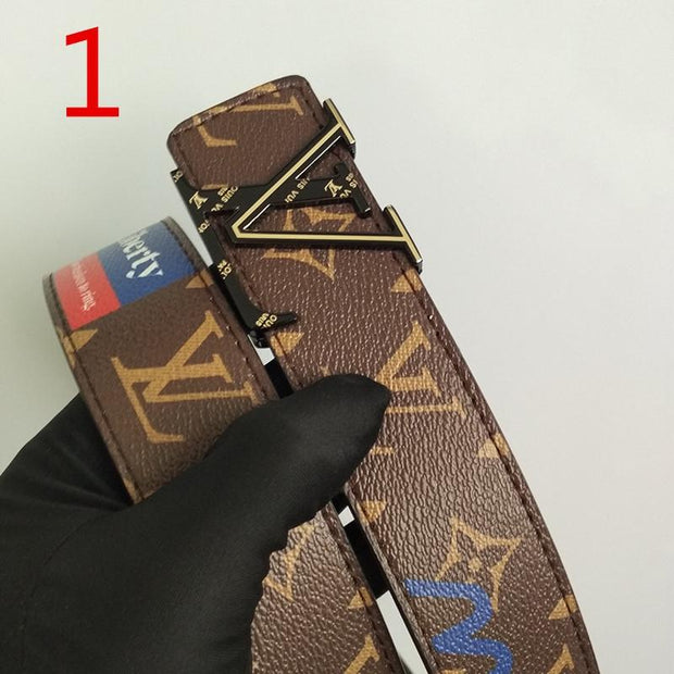 Looopix High Fashion Leather Louis Vuitton Belt for men