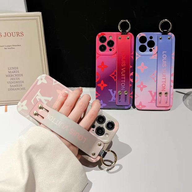 Looopix iPhone 12 - 15 Pro Max Leather Case With Cotton Candy