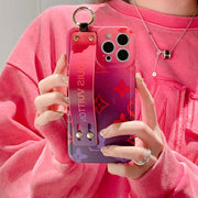 Looopix iPhone 12 - 15 Pro Max Leather Case With Cotton Candy