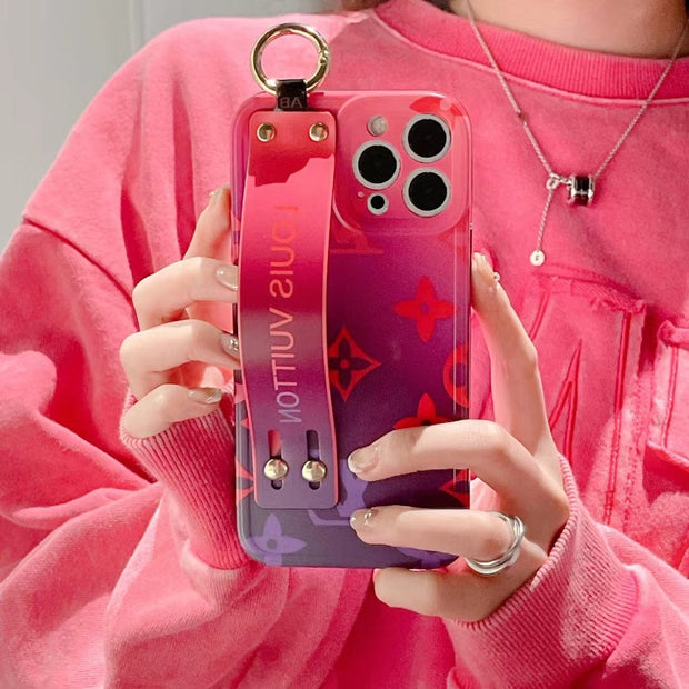 Looopix iPhone 12 - 15 Pro Max Leather Case With Cotton Candy