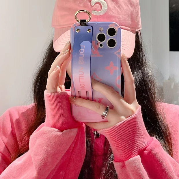 Looopix iPhone 12 - 15 Pro Max Leather Case With Cotton Candy
