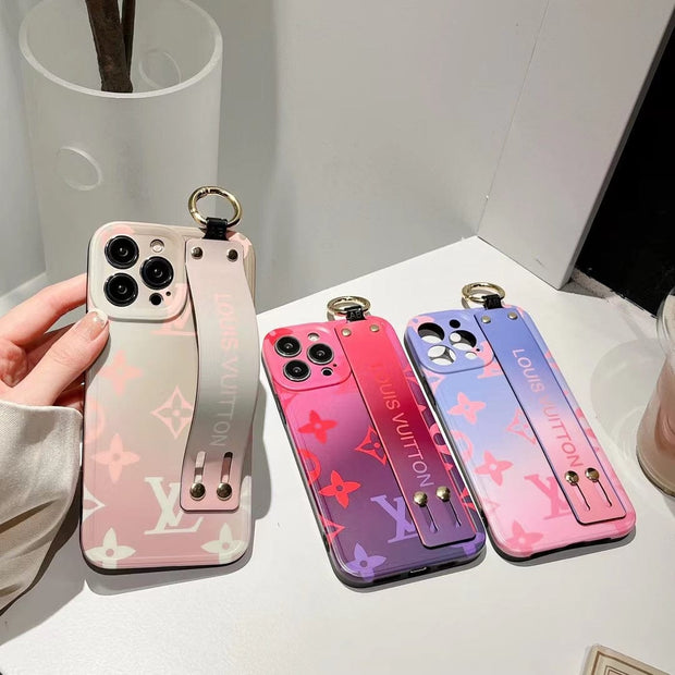 Looopix iPhone 12 - 15 Pro Max Leather Case With Cotton Candy