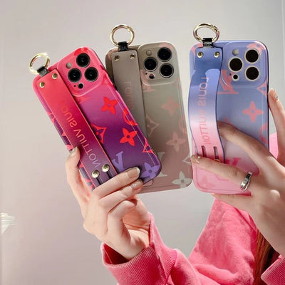 Looopix iPhone 12 - 15 Pro Max Leather Case With Cotton Candy