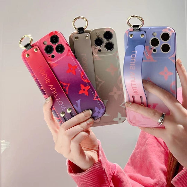 Looopix iPhone 12 - 15 Pro Max Leather Case With Cotton Candy
