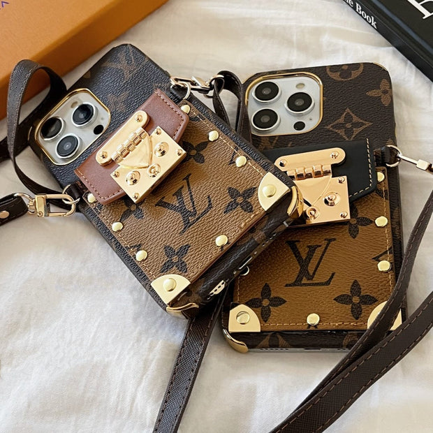 Looopix iphone 12 - 15 Pro Max Louis Vuitton Crossbody With Cash Card Holder