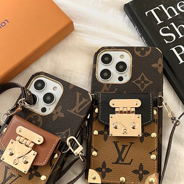 Looopix iphone 12 - 15 Pro Max Louis Vuitton Crossbody With Cash Card Holder