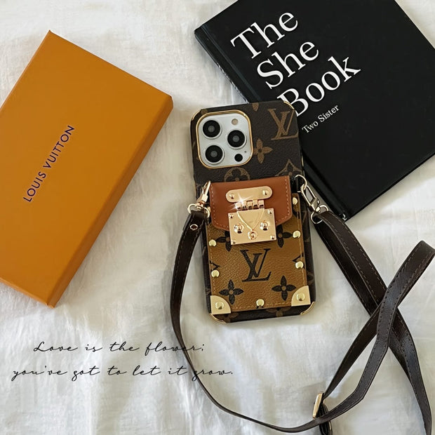 Looopix iphone 12 - 15 Pro Max Louis Vuitton Crossbody With Cash Card Holder