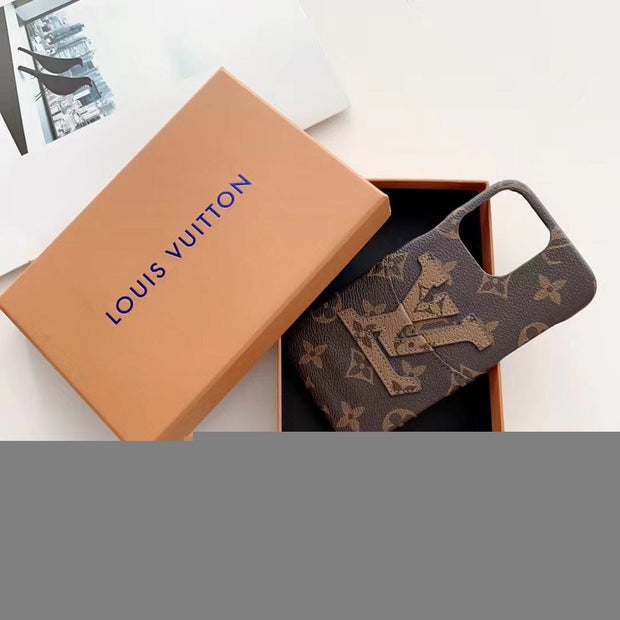 Looopix iPhone 12 - 15 Pro Max Louis Vuitton Phone Case With Leather Card Holder