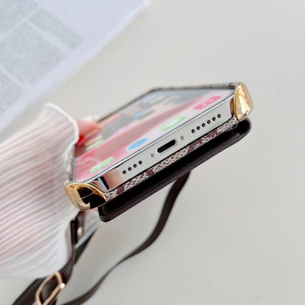 Looopix iphone 12 - 15 Pro Max Luxury Cross Body Case With iphone Case
