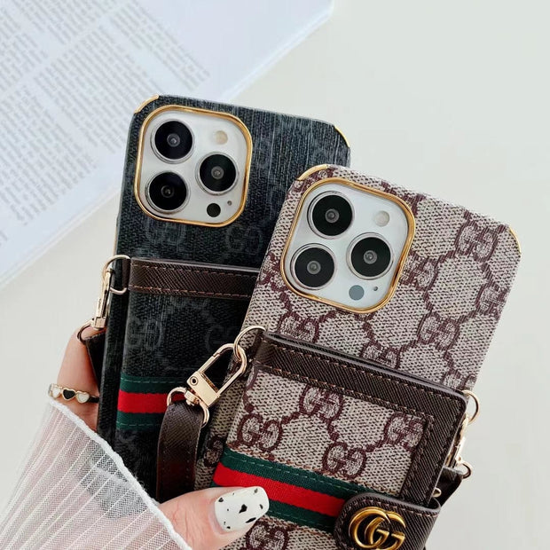 Looopix iphone 12 - 15 Pro Max Luxury Cross Body Case With iphone Case