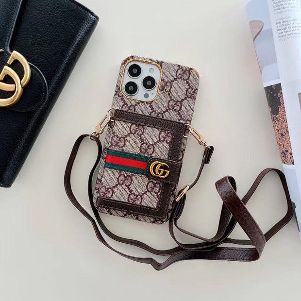 Looopix iphone 12 - 15 Pro Max Luxury Cross Body Case With iphone Case
