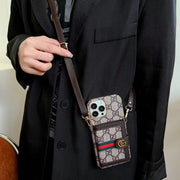 Looopix iphone 12 - 15 Pro Max Luxury Cross Body Case With iphone Case