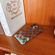 Looopix iPhone 12 - 15 Pro Max Luxury Leather Phone Case  With Phone Protective Cover