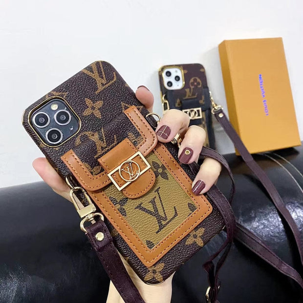 Looopix iPhone 14 Pro Max Case With Chain Strap Card Holder