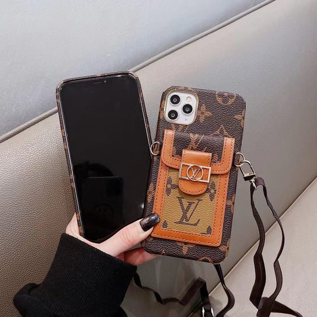 Looopix iPhone 14 Pro Max Case With Chain Strap Card Holder