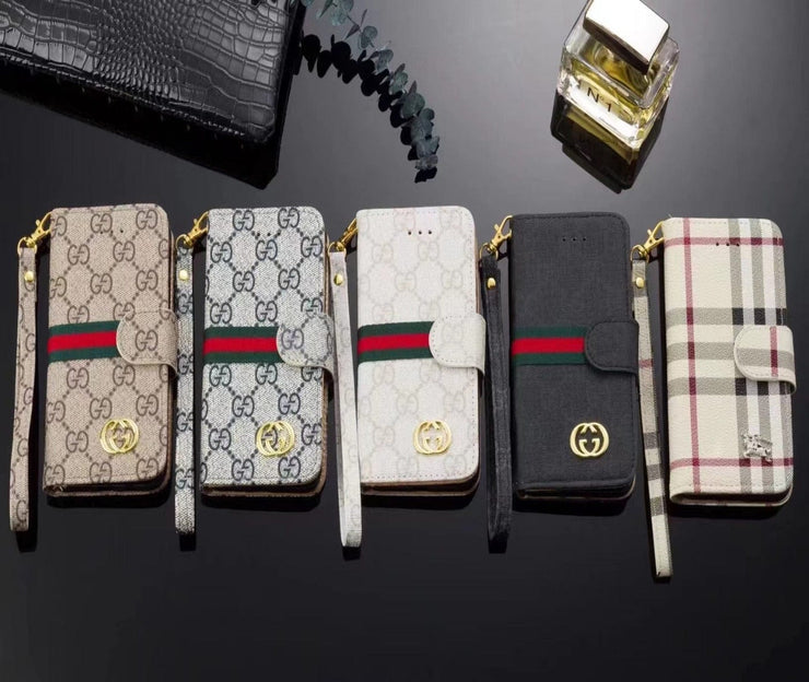 Looopix Leather Gucci Folio Phone Cases for iPhone 14 | iPhone 15 | iPhone 16