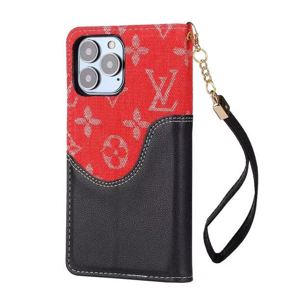 Looopix Leather Louis Vuitton Folio iPhone Cases