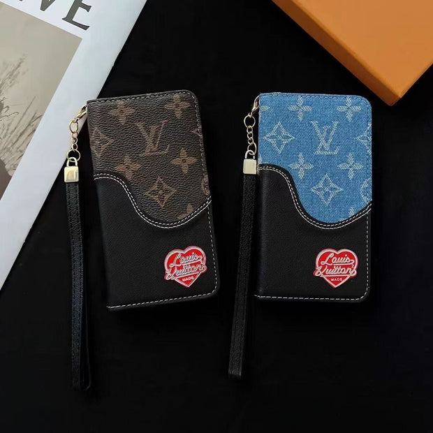 Looopix Leather Louis Vuitton Folio iPhone Cases