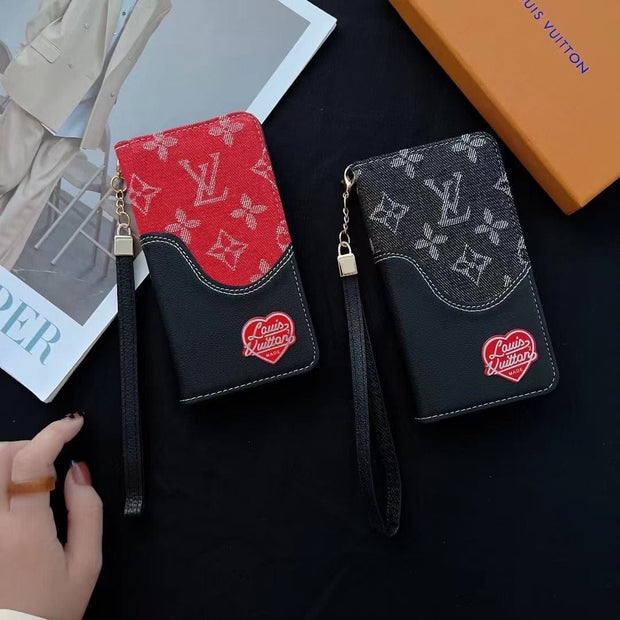 Looopix Leather Louis Vuitton Folio iPhone Cases