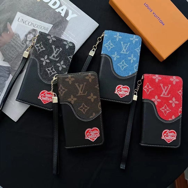 Looopix Leather Louis Vuitton Folio iPhone Cases