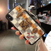 Looopix Leather Louis Vuitton iphone Case with straps