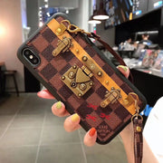 Looopix Leather Louis Vuitton iphone Case with straps