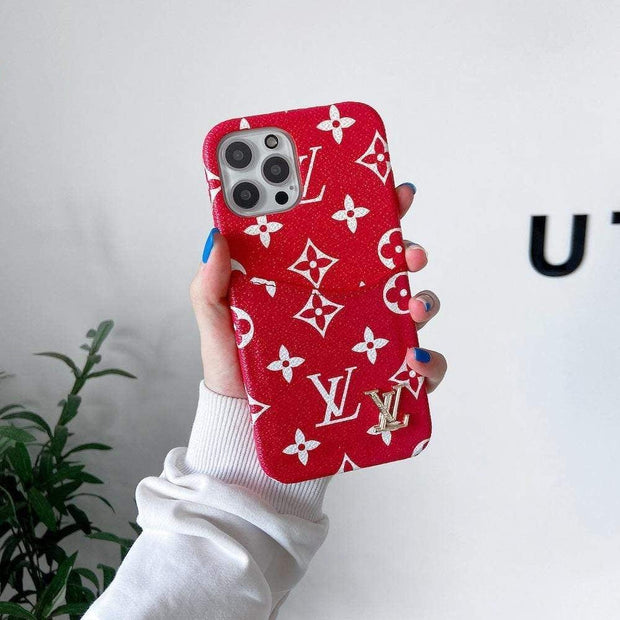 Looopix Leather Louis Vuitton Phone Case for iPhone 15