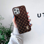 Looopix Leather Louis Vuitton Phone Case for iPhone 15
