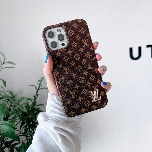 Looopix Leather Louis Vuitton Phone Case for iPhone 15