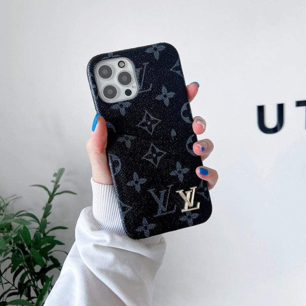 Looopix Leather Louis Vuitton Phone Case for iPhone 15