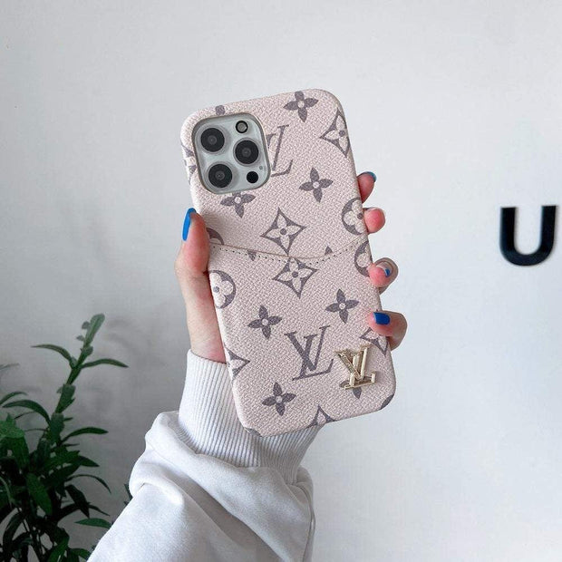 Looopix Leather Louis Vuitton Phone Case for iPhone 15