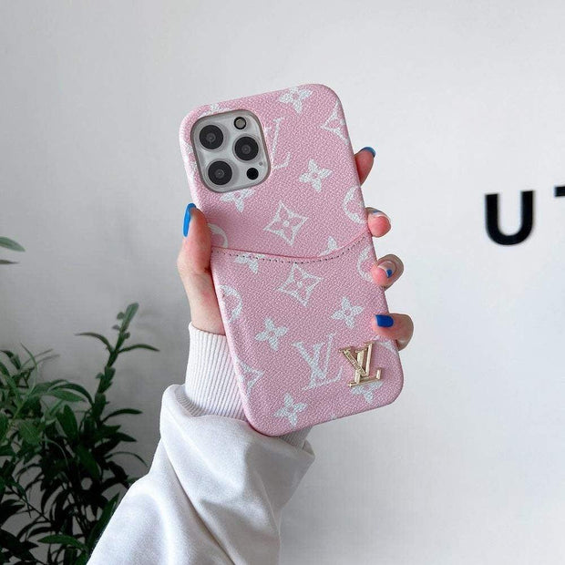 Looopix Leather Louis Vuitton Phone Case for iPhone 15