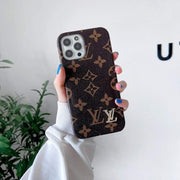 Looopix Leather Louis Vuitton Phone Case for iPhone 15
