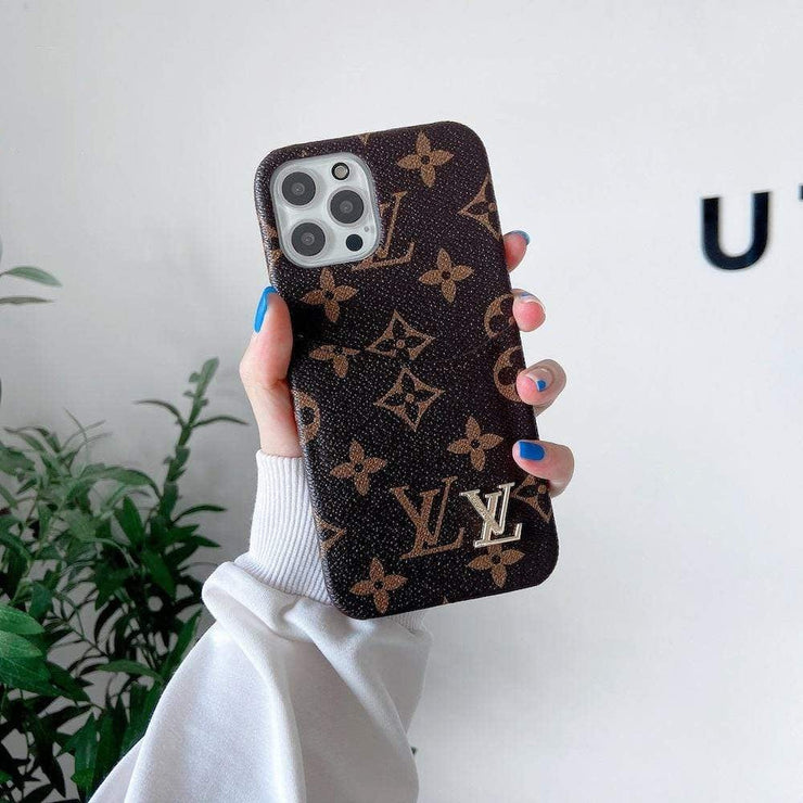 Looopix Leather Louis Vuitton Phone Case for iPhone 15