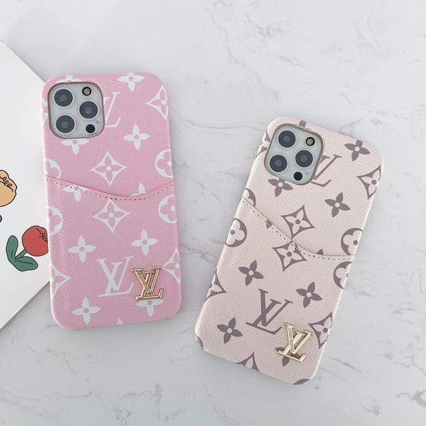 Looopix Leather Louis Vuitton Phone Case for iPhone 15