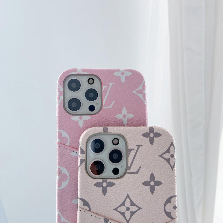 Looopix Leather Louis Vuitton Phone Case for iPhone 15