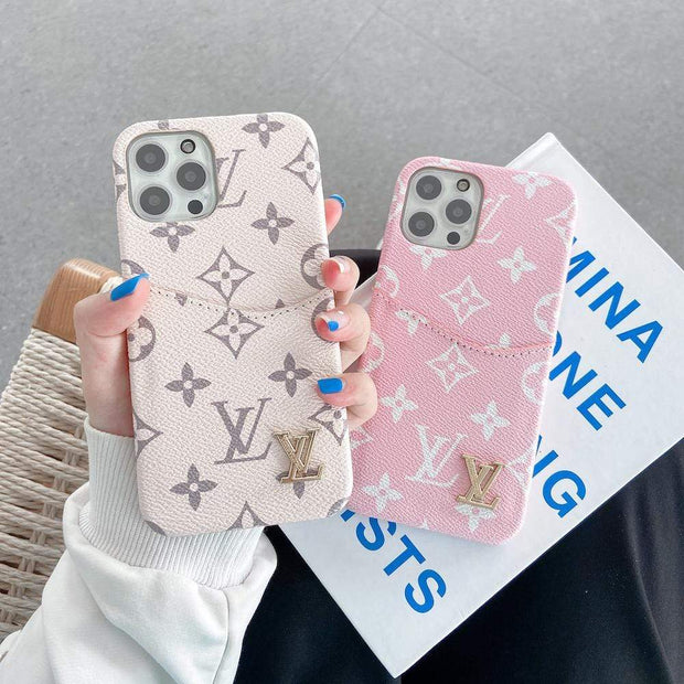 Looopix Leather Louis Vuitton Phone Case for iPhone 15
