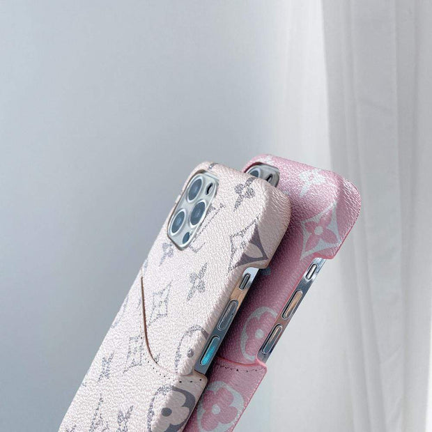 Looopix Leather Louis Vuitton Phone Case for iPhone 15