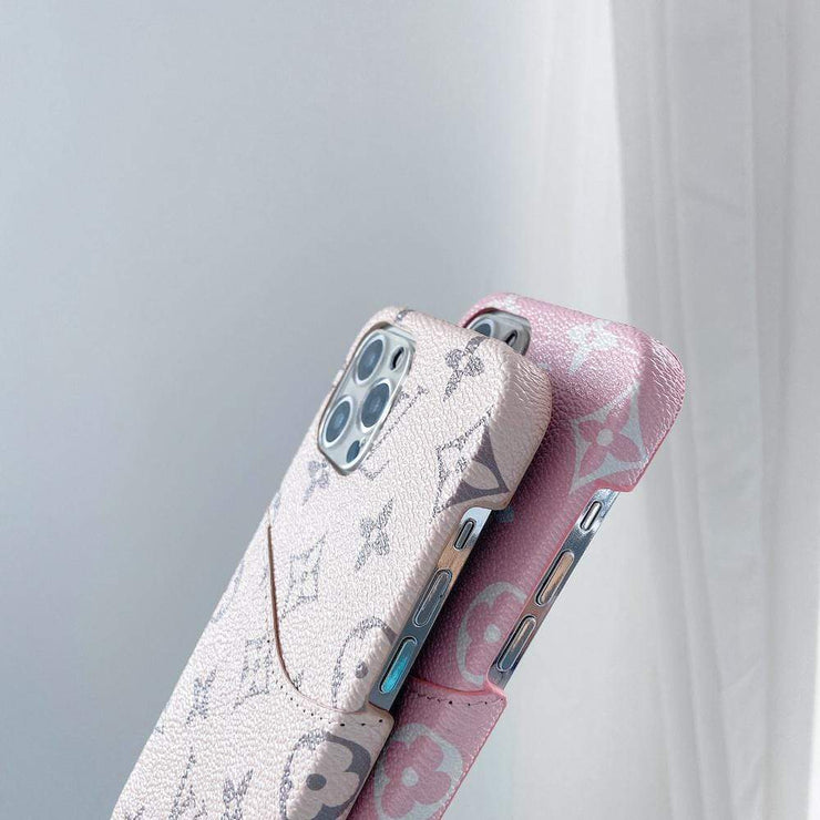 Looopix Leather Louis Vuitton Phone Case for iPhone 15