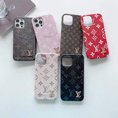 Looopix Leather Louis Vuitton Phone Case for iPhone 15