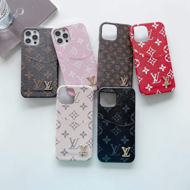 Looopix Leather Louis Vuitton Phone Case for iPhone 15