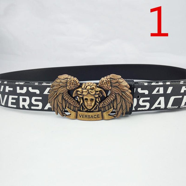 Looopix Leather Versace Belt For Men Available in Black and Red