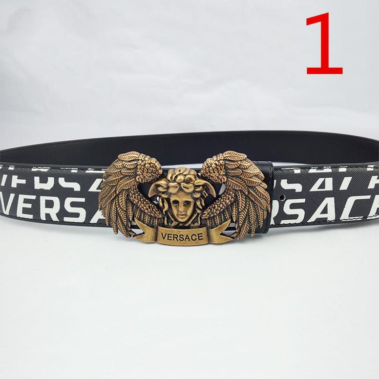 Looopix Leather Versace Belt For Men Available in Black and Red