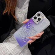 Looopix Loewe Gradient Glitter iPhone Case with Rhinestone Embellishments