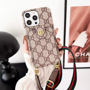 Looopix Loiuis Vuitton Monogram iPhone Case with Wrist Strap and Pouch | Luxury and Functionality